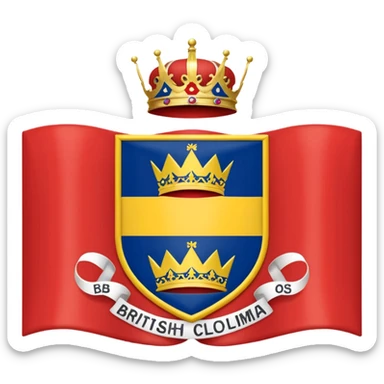 the flag of beautiful british columbia sticker