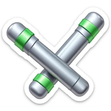 silver uranium rods photorealistic sticker