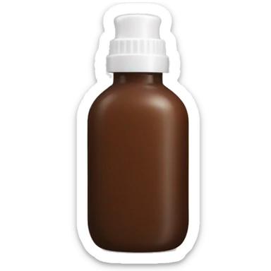 brown gel bottle sticker