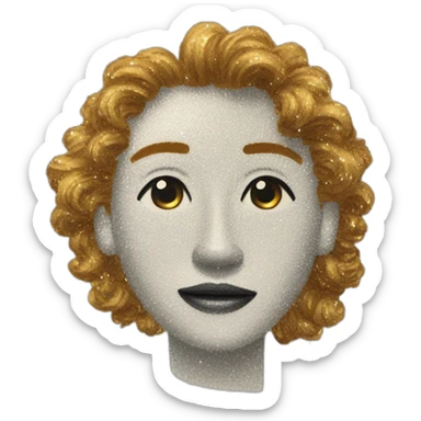 sparkles on pen and paper sticker