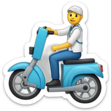 Secouriste médical sur une trottinette sticker