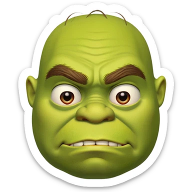 iconic Shrek face sticker