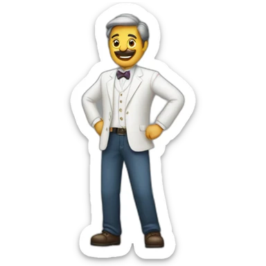 Hombre adulto maestro corrigiendo exámenes sticker