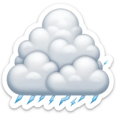 clouds with a lot of snow and thunder sticker