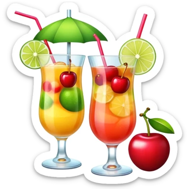 Tropical drinks in Cabo sticker