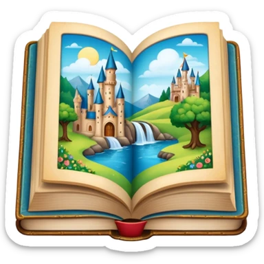 Fairytale book open sticker