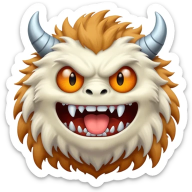 White monster can sticker