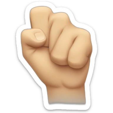 fist but thumb passed through index finger to us sticker