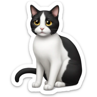 Tuxedo cat sticker