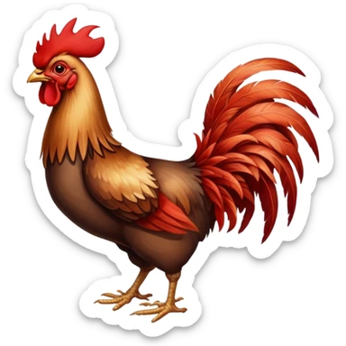 Small rooster sticker