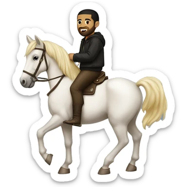 Drake on a horse sticker