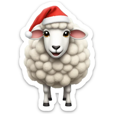 Sheep celebrates christmas sticker