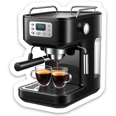 black coffee machine  sticker