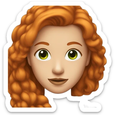 Femme rousse avec yeux vert sticker
