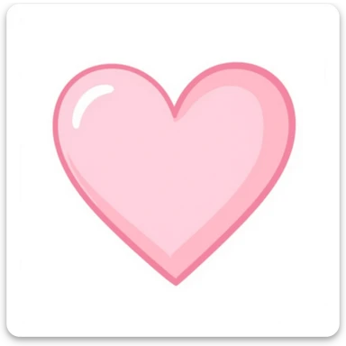 pastel pink hand-drawn heart sticker