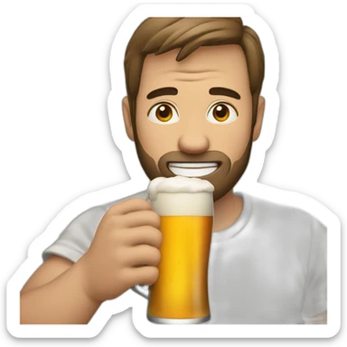 man-drinking-beer sticker