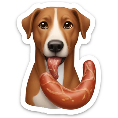 Perro salchicha hecho un nudo sticker