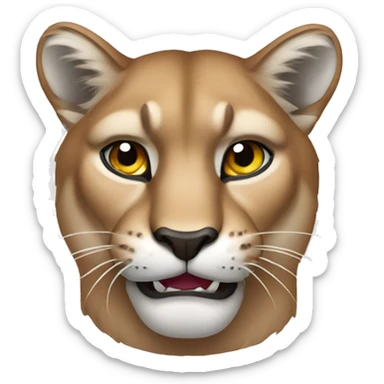Cougar with claws sticker