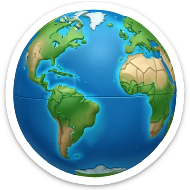 3d earth sticker