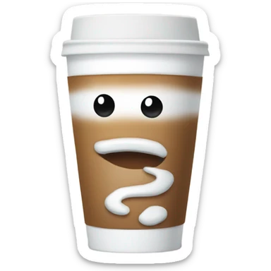 Snowman coffee cup  sticker