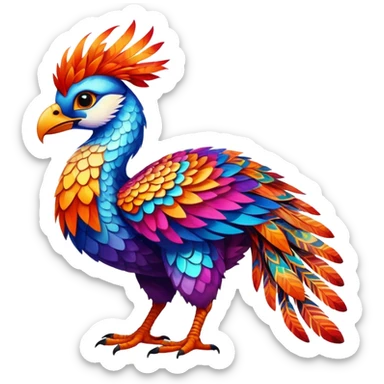 Colorful exotic Falvie-Fionbri, full body sticker