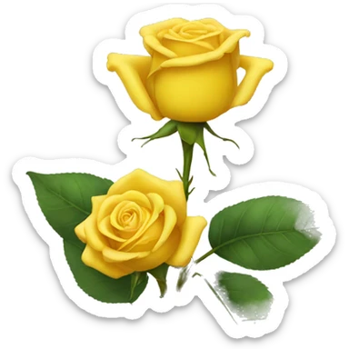 yellow rose sticker