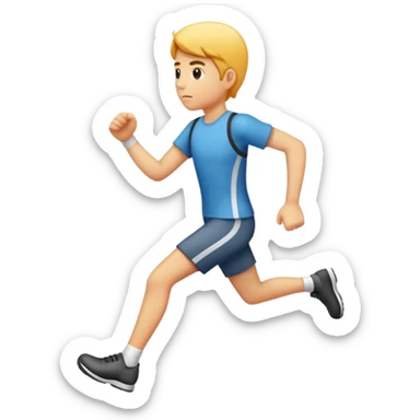 Person walking fast, speedwalking sticker