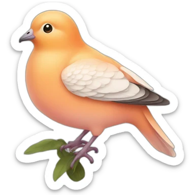 Peach dove sticker