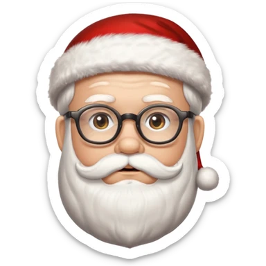 santa claus wearing glasses sticker