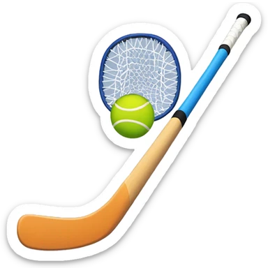 Field Hockey stick and ball sticker