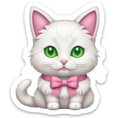 ℂ𝕒𝕥 𝕨𝕚𝕥𝕙 𝕒 𝕡𝕚𝕟𝕜 𝕓𝕠𝕨 𝕤𝕚𝕥𝕥𝕚𝕟𝕘 𝕕𝕠𝕨𝕟 sticker