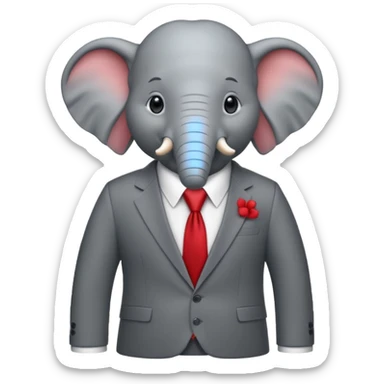The elephand went in a suit
 sticker