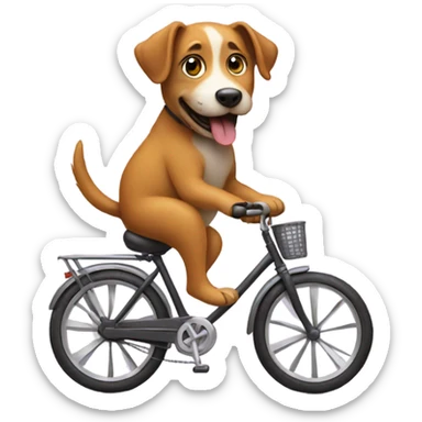 Dog on a bike sticker