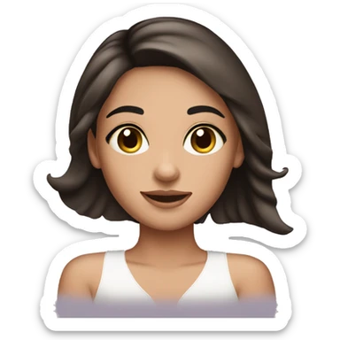 Skin care brunette girl sticker