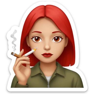 Emoji Smoking weed sticker