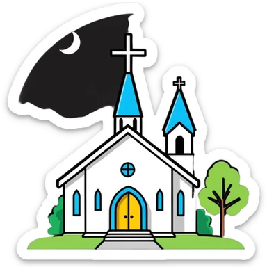 pink chapel sticker