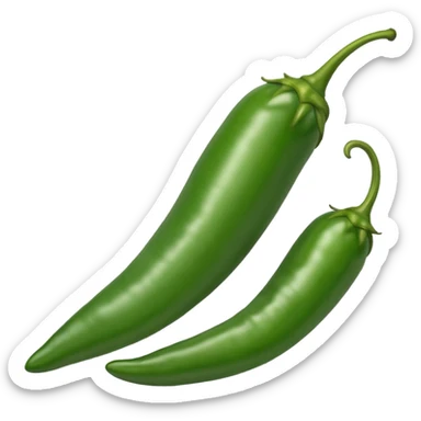 Green chili pepper sticker