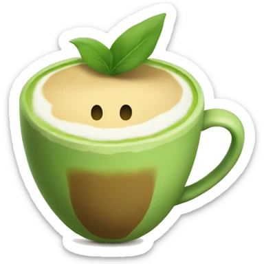 Matcha latte apple style emoji  sticker