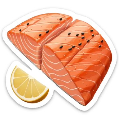 salmon and chicken sticker