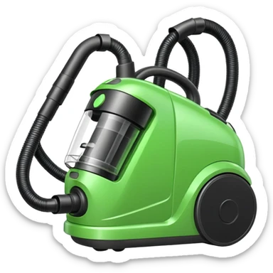 green vacuum cleaner sticker