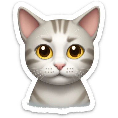 Gato con la boca abierta sticker