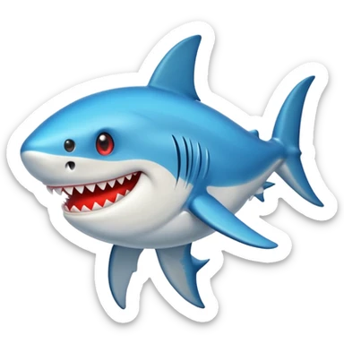 Tiburón con ojos de corazon sticker