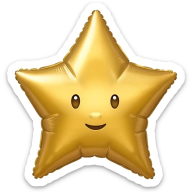 ballon gold star sticker