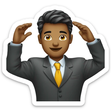 Young Businessman salute sticker