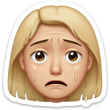 Cry hysterically sticker