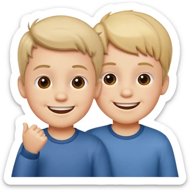 2 little boys playing sticker