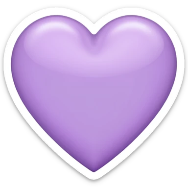 Light purple heart emoji sticker