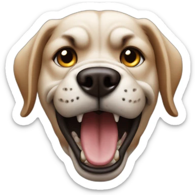 angry dog lue sticker