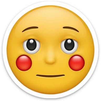 two emojis overlapping not smiling- no red cheeks- overlap by 50%  sticker