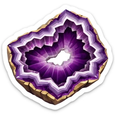 amethyst geode Burgundy sticker